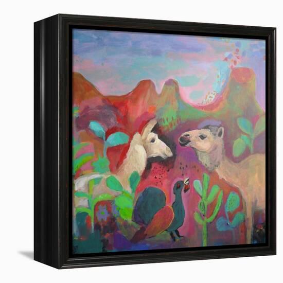 The Camel and the Llama-Iria Fernandez Alvarez-Framed Stretched Canvas