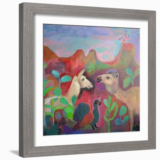 The Camel and the Llama-Iria Fernandez Alvarez-Framed Premium Giclee Print