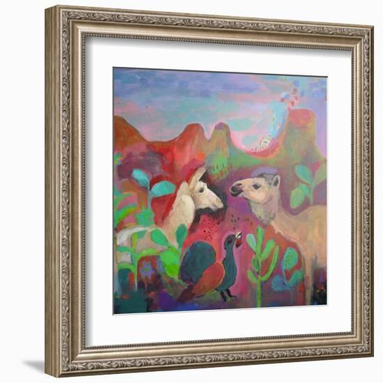 The Camel and the Llama-Iria Fernandez Alvarez-Framed Art Print