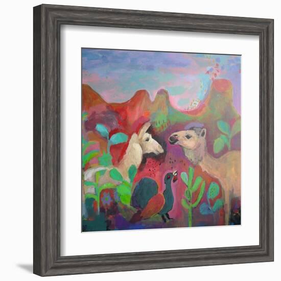 The Camel and the Llama-Iria Fernandez Alvarez-Framed Art Print