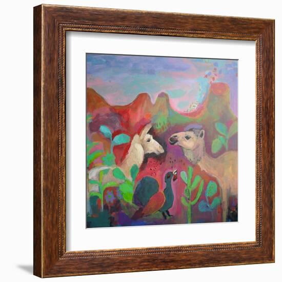 The Camel and the Llama-Iria Fernandez Alvarez-Framed Art Print