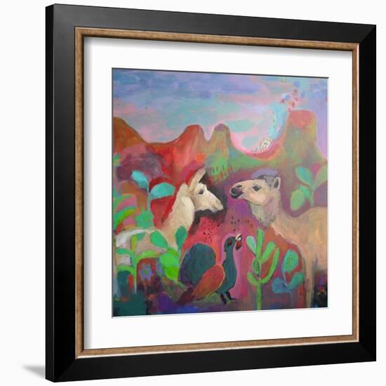 The Camel and the Llama-Iria Fernandez Alvarez-Framed Art Print