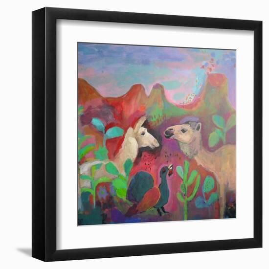 The Camel and the Llama-Iria Fernandez Alvarez-Framed Art Print