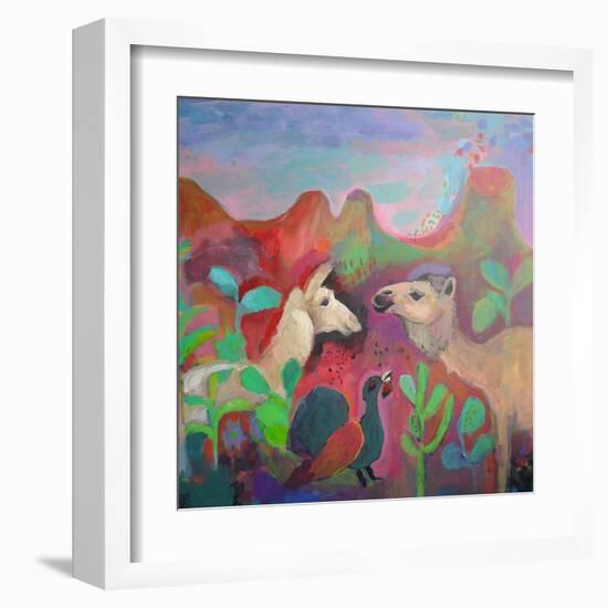 The Camel and the Llama-Iria Fernandez Alvarez-Framed Art Print