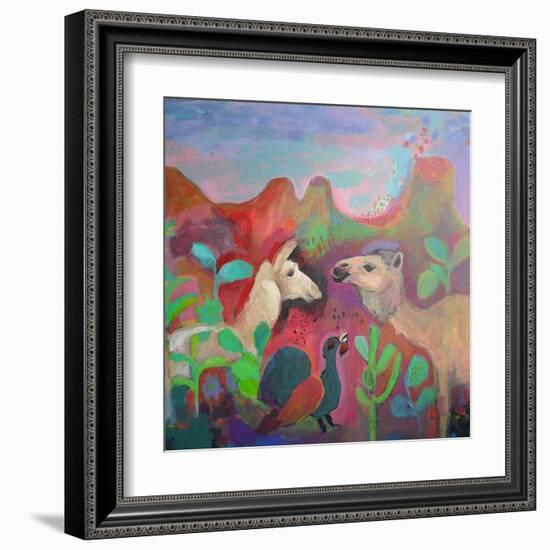 The Camel and the Llama-Iria Fernandez Alvarez-Framed Art Print