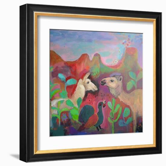 The Camel and the Llama-Iria Fernandez Alvarez-Framed Art Print