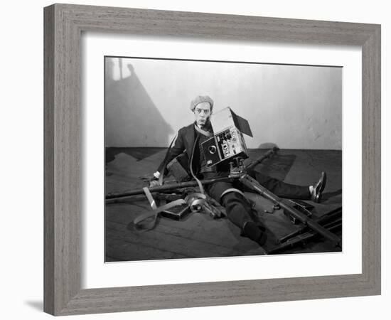 The Cameraman, Buster Keaton, 1928-null-Framed Premium Photographic Print