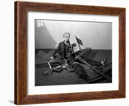 The Cameraman, Buster Keaton, 1928-null-Framed Premium Photographic Print