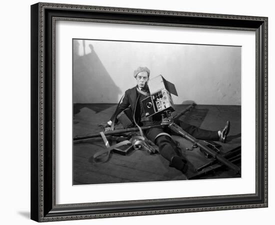 The Cameraman, Buster Keaton, 1928-null-Framed Premium Photographic Print