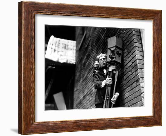 The Cameraman, Buster Keaton, 1928-null-Framed Premium Photographic Print