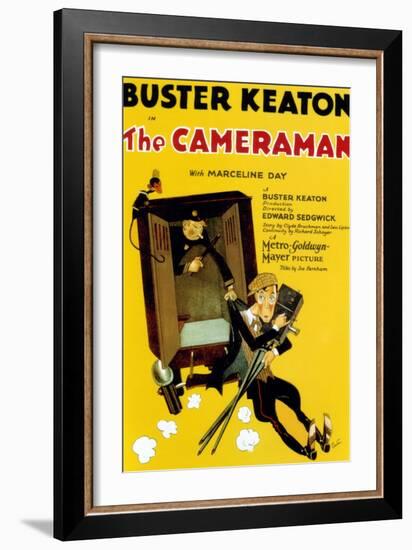 The Cameraman, Buster Keaton, 1928-null-Framed Art Print