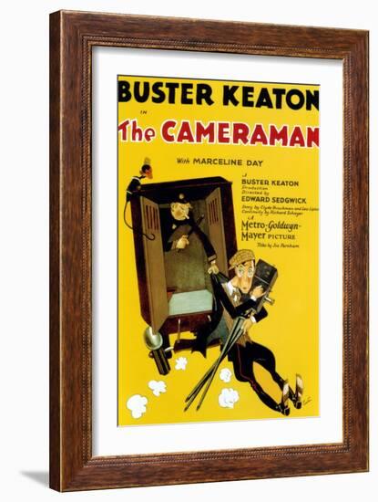 The Cameraman, Buster Keaton, 1928-null-Framed Premium Giclee Print