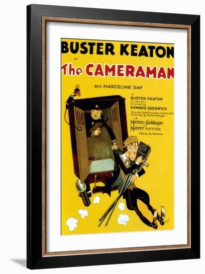 The Cameraman, Buster Keaton, 1928-null-Framed Premium Giclee Print