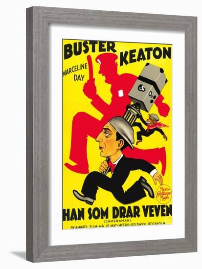 The Cameraman, Buster Keaton, 1928-null-Framed Art Print