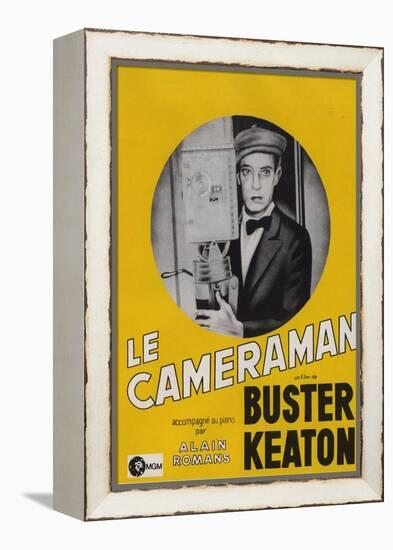 The Cameraman, French Movie Poster, 1928-null-Framed Stretched Canvas