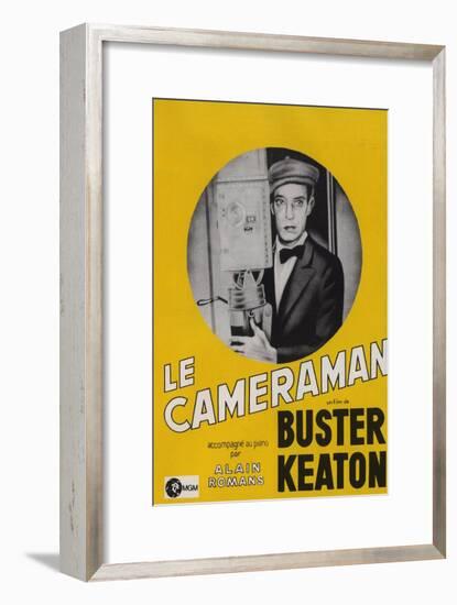 The Cameraman, French Movie Poster, 1928-null-Framed Art Print