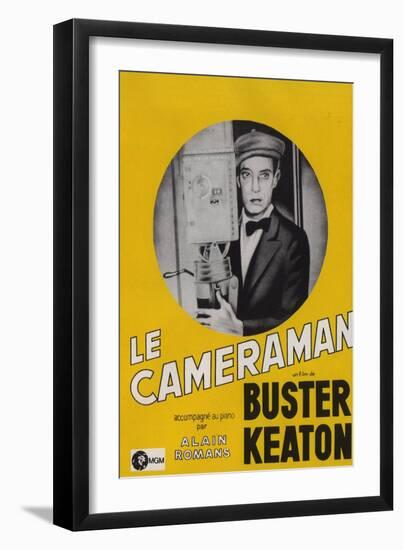 The Cameraman, French Movie Poster, 1928-null-Framed Art Print