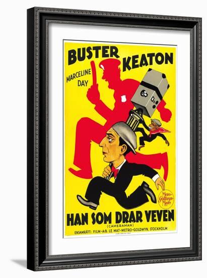 The Cameraman, Spanish Movie Poster, 1928-null-Framed Art Print