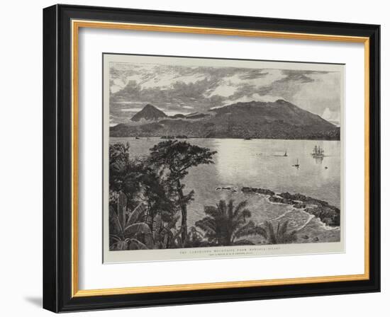 The Cameroons Mountains from Mondole Island-Harry Hamilton Johnston-Framed Giclee Print