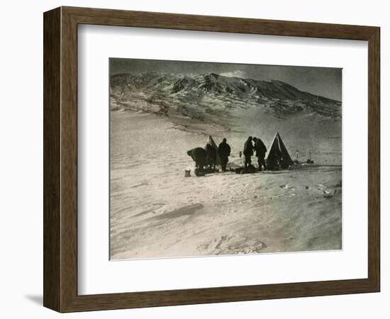 'The Camp 7000 Feet Up Mount Erebus', 1908, (1909)-Unknown-Framed Photographic Print