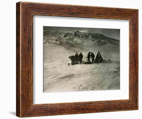 'The Camp 7000 Feet Up Mount Erebus', 1908, (1909)-Unknown-Framed Photographic Print