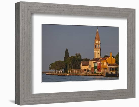 The Campanile Di Mazzorbo at Sunset on Isola Mazzorbo, Vencie, Veneto, Italy.-Cahir Davitt-Framed Photographic Print