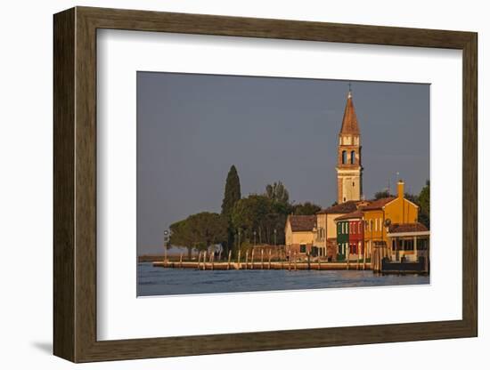 The Campanile Di Mazzorbo at Sunset on Isola Mazzorbo, Vencie, Veneto, Italy.-Cahir Davitt-Framed Photographic Print