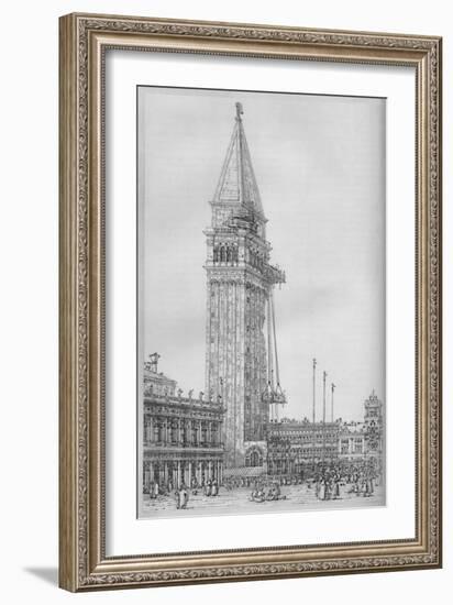 'The Campanile of St. Mark's While Undergoing Repair in 1745', 1903-Canaletto-Framed Giclee Print