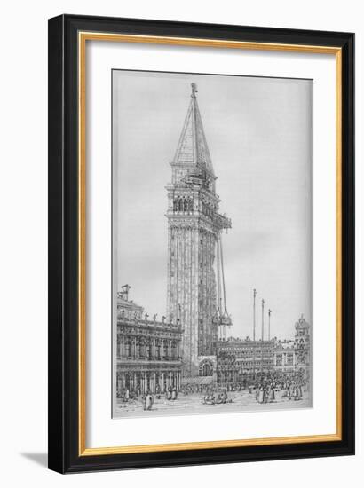 'The Campanile of St. Mark's While Undergoing Repair in 1745', 1903-Canaletto-Framed Giclee Print