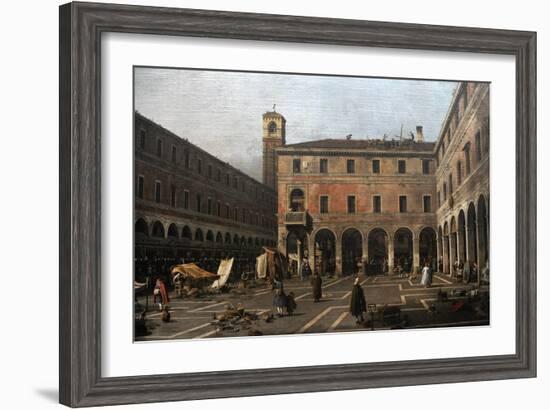 The Campo Di Rialto, 1758-1763-Canaletto-Framed Giclee Print