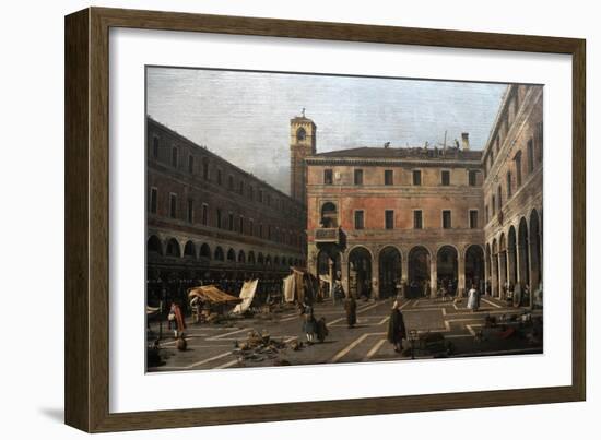 The Campo Di Rialto, 1758-1763-Canaletto-Framed Giclee Print