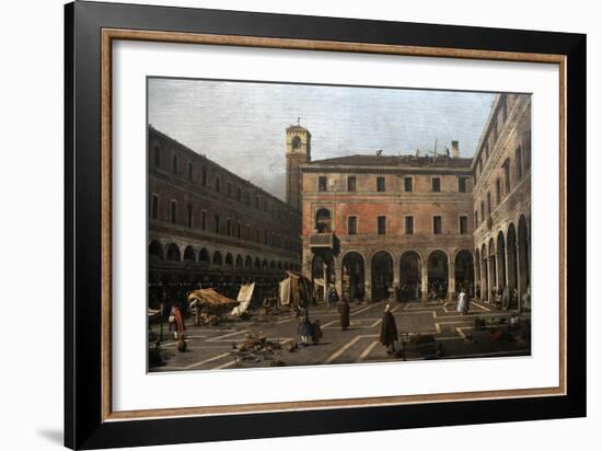 The Campo Di Rialto, 1758-1763-Canaletto-Framed Giclee Print