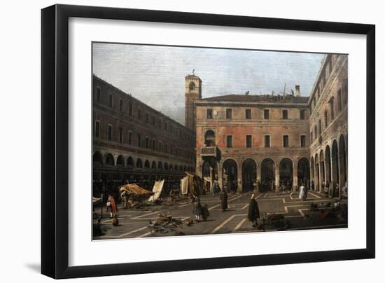 The Campo Di Rialto, 1758-1763-Canaletto-Framed Giclee Print