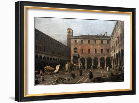 The Campo Di Rialto, 1758-1763-Canaletto-Framed Giclee Print