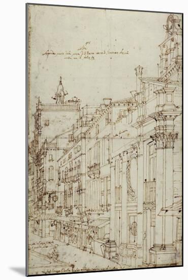 The Campo S. Basso: The North Side with the Church, 1740s-Canaletto-Mounted Art Print