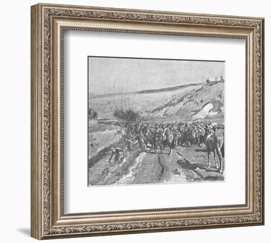 The Canadian Cavalry Watering-Sir Alfred Munnings-Framed Premium Giclee Print