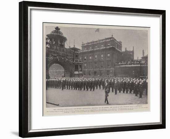 The Canadian Coronation Contingent Celebrating Dominion Day in London-null-Framed Giclee Print