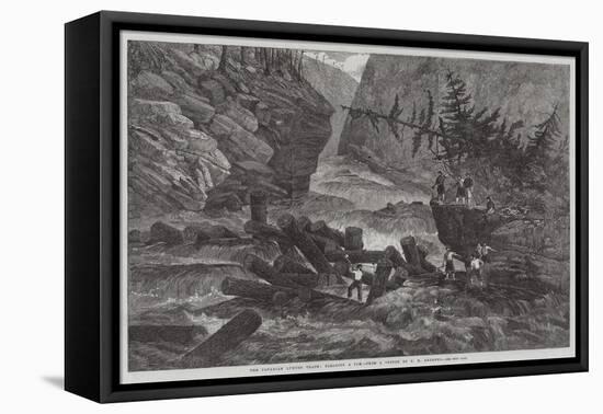 The Canadian Lumber Trade, Clearing a Jam-George Henry Andrews-Framed Premier Image Canvas