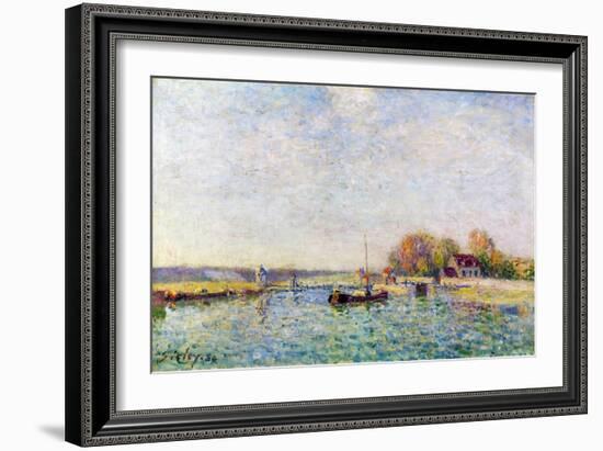 The Canal, 1884 (Oil on Canvas)-Alfred Sisley-Framed Giclee Print