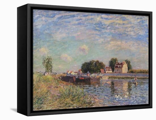 The Canal at Saint-Mammes, 1885 (Oil on Canvas)-Alfred Sisley-Framed Premier Image Canvas