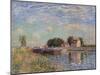 The Canal at Saint-Mammes, 1885 (Oil on Canvas)-Alfred Sisley-Mounted Giclee Print