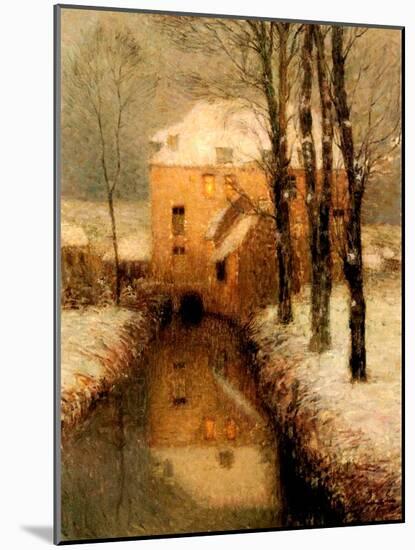 The Canal in Winter, 1901-Henri Eugene Augustin Le Sidaner-Mounted Giclee Print