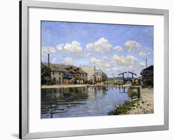 The Canal Saint-Martin, Paris, 1872-Alfred Sisley-Framed Giclee Print