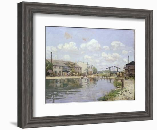 The Canal Saint-Martin, Paris, 1872-Alfred Sisley-Framed Giclee Print