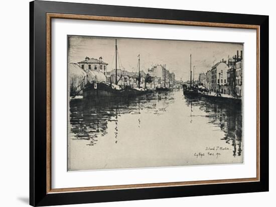 'The Canal St Martin', 1915-Eugene Bejot-Framed Giclee Print