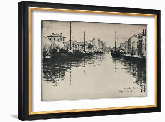 'The Canal St Martin', 1915-Eugene Bejot-Framed Giclee Print