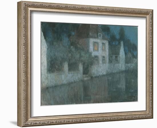 The Canal to Nemours; Le Canal a Nemours-Henri Eugene Augustin Le Sidaner-Framed Giclee Print