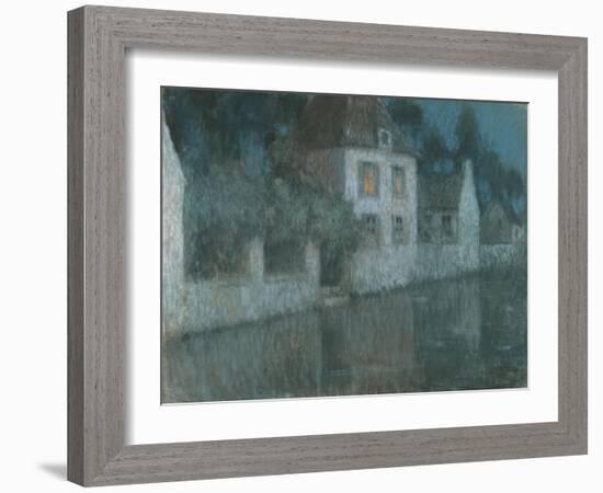 The Canal to Nemours; Le Canal a Nemours-Henri Eugene Augustin Le Sidaner-Framed Giclee Print