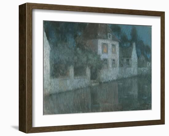 The Canal to Nemours; Le Canal a Nemours-Henri Eugene Augustin Le Sidaner-Framed Giclee Print