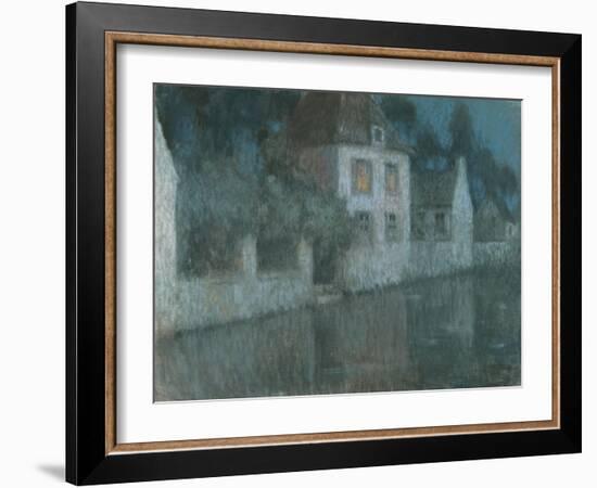 The Canal to Nemours; Le Canal a Nemours-Henri Eugene Augustin Le Sidaner-Framed Giclee Print